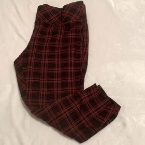 Torrid Red Plaid Leggings